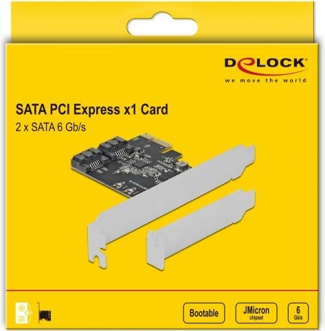 Produktbild Delock Host Bus Adapter 2 Port SATA PCIe