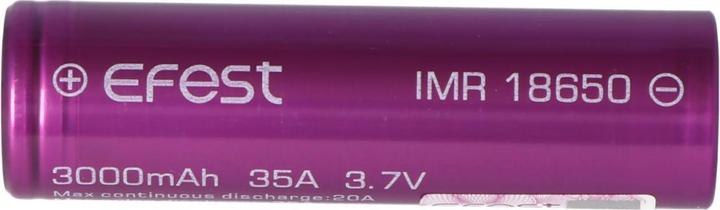 Actual product image Efest Battery Purple IMR 18650 / 35A current output (Flat Top) (1 pcs., 18650, 3000 mAh)