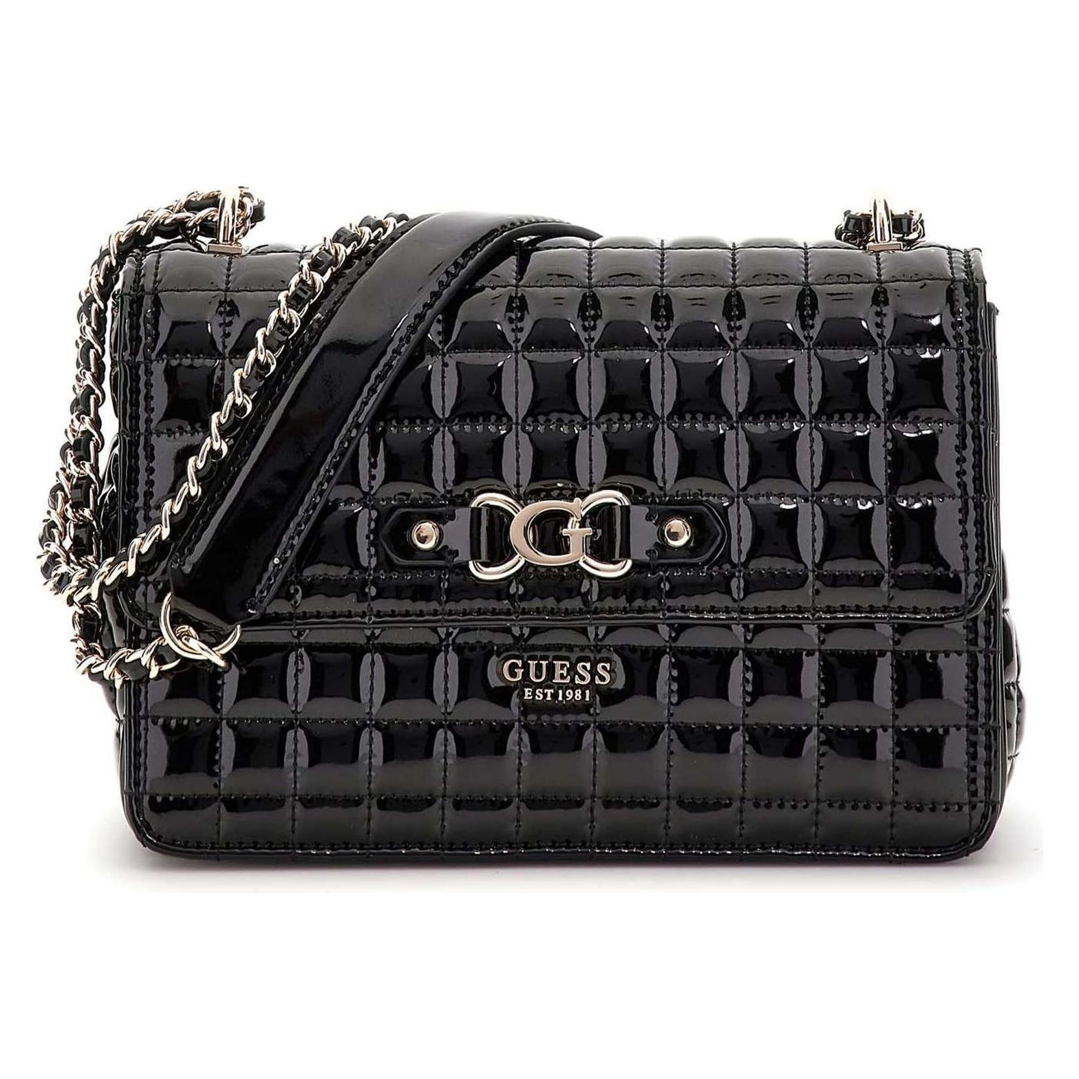 Guess, Damen, Handtasche, Nadira Convertible Crossbody Flap, Schwarz