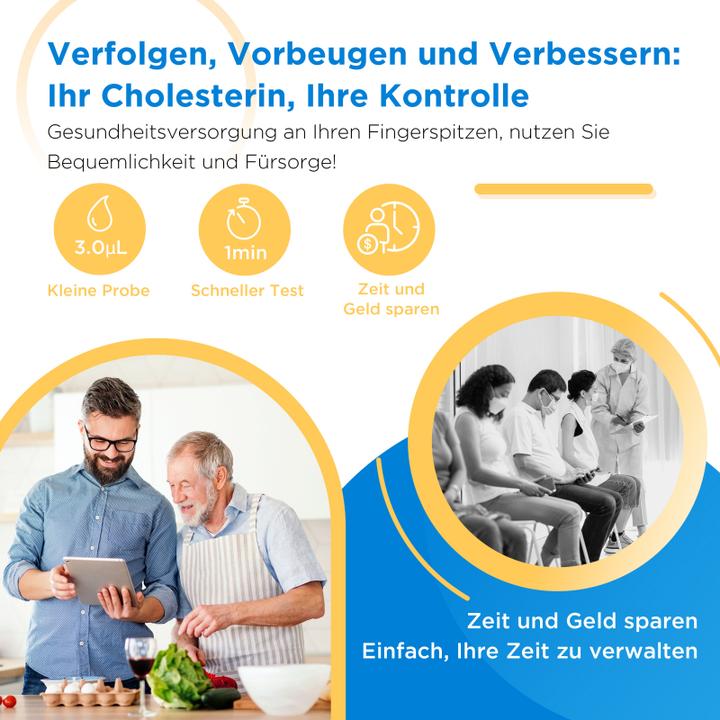 Image du produit Fora 6 Connect Bluetooth avec bandelettes de cholestérol total (Glucomètre, Lecteur de cholestérol)