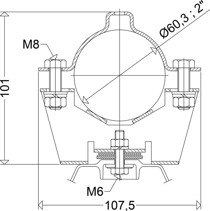 Actual product image Schuch Light Pipe clamp 163 RO 2 A P