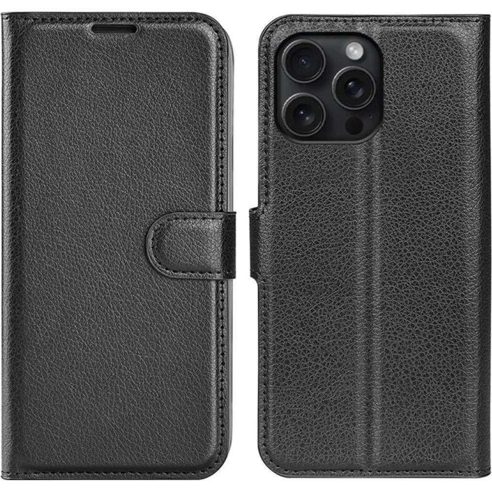 Thumbnail - Screenguard Apple iPhone 16 Pro Leather Guard Lederhülle (Apple iPhone 16 Pro), Smartphone Hülle, Schwarz