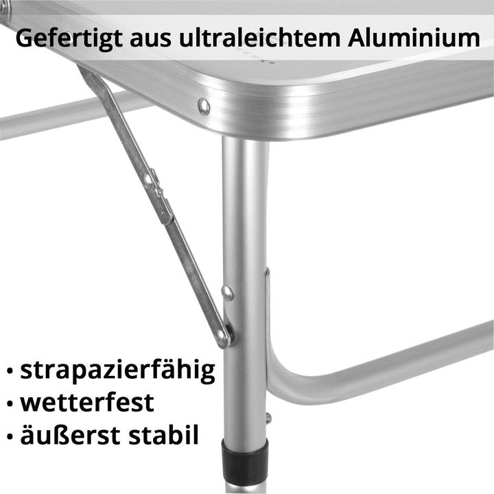 Image du produit Stahlwerk Table pliante en aluminium Table de camping Table de jardin Table de pique-nique Table pliante