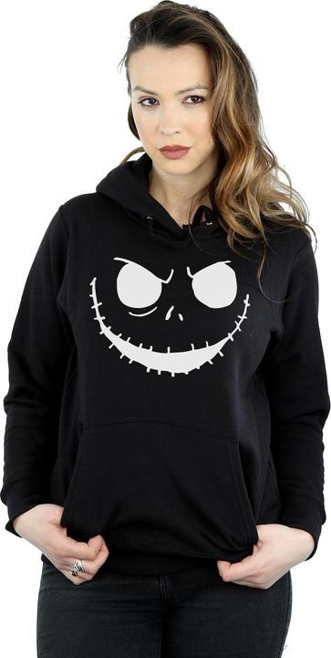 Immagine prodotto Disney Nightmare Before Christmas Jack's Face Bold Felpa con Cappuccio Donna (L)