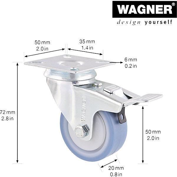 Produktbild Wagner System Lenkrolle 50mm mit Feststeller