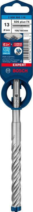 Image du produit Bosch Professional Zubehör Foret marteau EXPERT SDS plus-7X, 13 x 100 x 165 mm (13 millimètres)