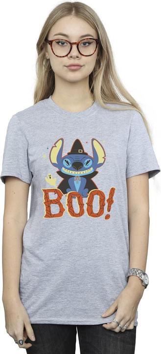 Actual product image Disney Womens/Ladies Lilo & Stitch Boo! Cotton Boyfriend T-Shirt (XXL)