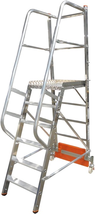 Immagine prodotto Krause Scala a piattaforma in alluminio STABILO Vario compact, per corridoi stretti (Scala a pioli, 137 cm)
