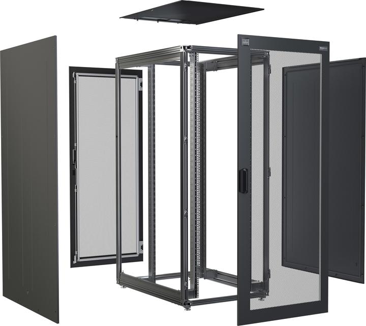 Produktbild Vertiv Knürr - Schrank Netzwerkschrank - Hellgrau, RAL 7035 - 42HE - 48.3 cm (19") (42 HE, 19 Zoll Rack)