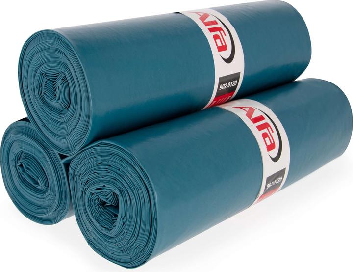 Alfa 15x extra starke Müllsäcke - 60 Liter Fassungsvermögen - 45 my - stabile PE-Folie (15x, 60 l)
