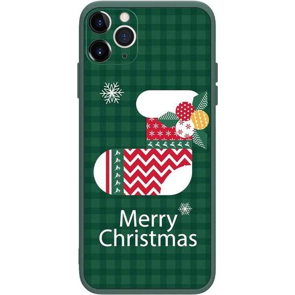 MU Style Weihnachten Silikon Hülle (Apple iPhone 12, Apple iPhone 12 Pro), Smartphone Hülle, Mehrfarbig