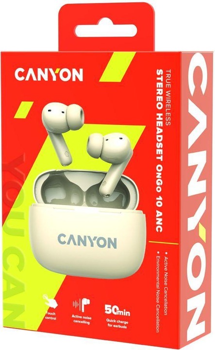 Actual product image Canyon TWS-10, On Go, 10 ANC, True Wireless Bluetooth in-ear headphones, charging station in (ANC, 0.83 h, Wireless)