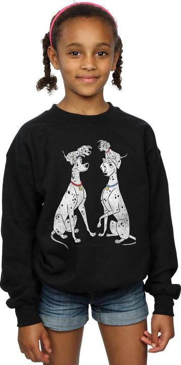 Actual product image Disney Girls 101 Dalmatians Classic Pongo And Perdita Sweatshirt (152, 158)