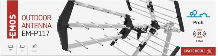 Produktbild Emos Profi EM-P117 (Yagi-Antenne, 25 dB, DVB-T / -T2, LTE)