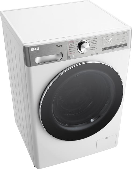 Immagine prodotto LG F4R9009TPWC Lavatrice 9kg Classe A -40% AI DD con Vapore (9 kg, A sinistra)
