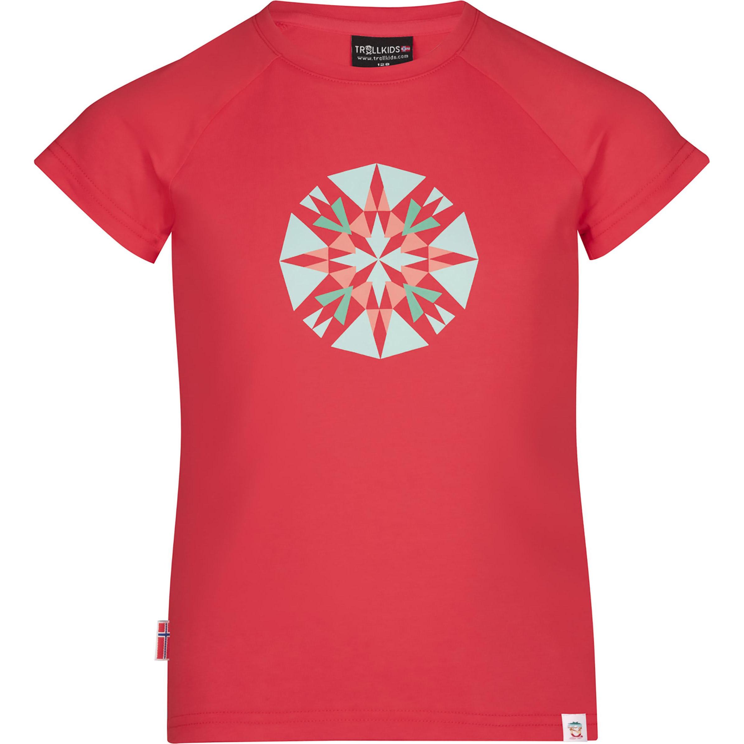 Trollkids, Unisex, Shirt, Girl's Senja T, Rot, (98)