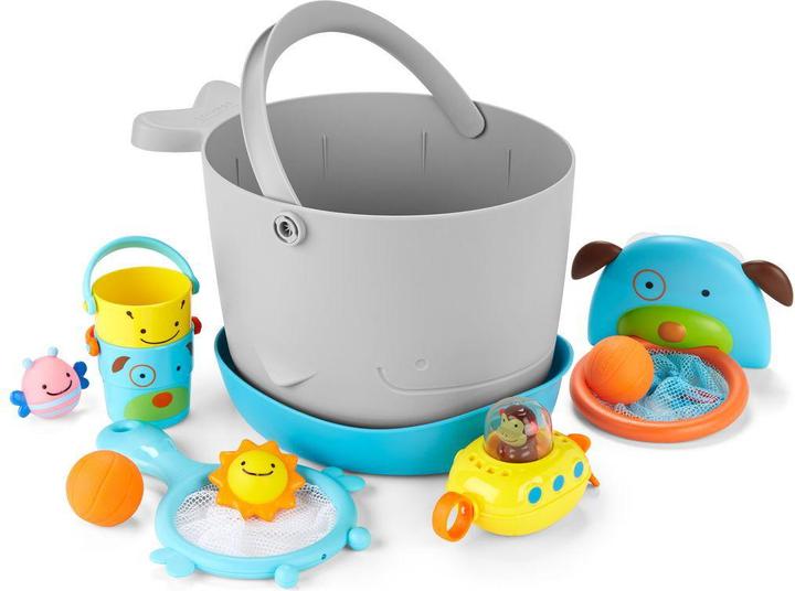 Skiphop Seau de bain Moby avec jouets