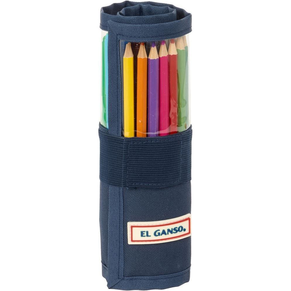 El Ganso, Astuccio, Federmäppchen Eclipse Marineblau 7 x 20 x 7 cm 27 Stücke