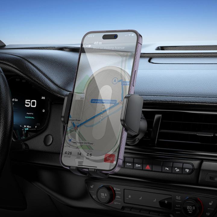 Actual product image Borofone - Car Holder (BH133) - for Air Vent, 360° Adjust, ABS Silicone, 4.7–7" - Black