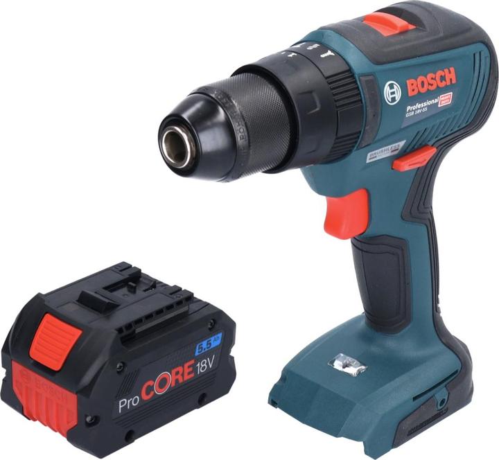 Immagine prodotto Bosch Professional Bosch GSB 18V-55 Trapano a percussione a batteria professionale 18 V 55 Nm Brushless + 1x Batteria