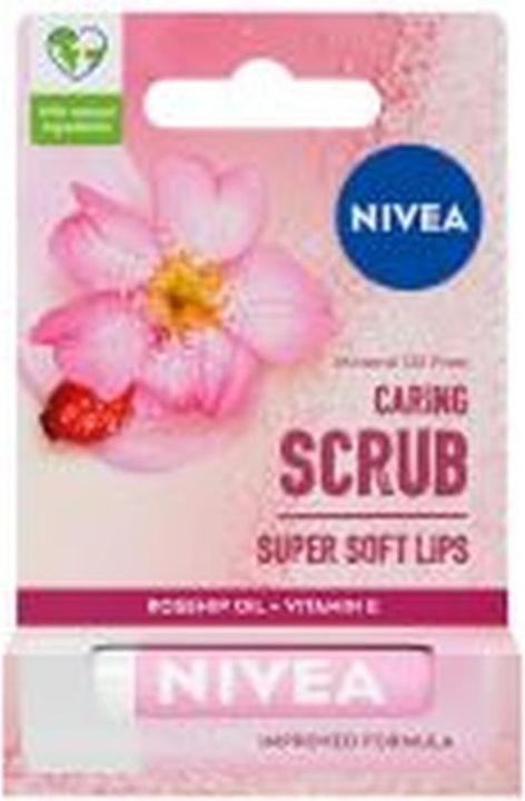 Actual product image NIVEA Caring Scrub Lip Scrub Rosehip 4.8G (Lip Scrub)