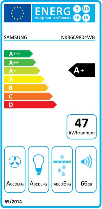 Energy Label Samsung NK36C9804WB/UR (Wall hood)