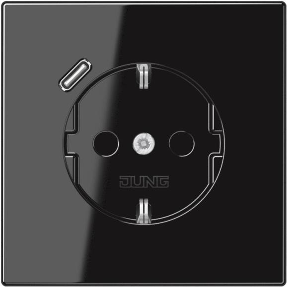 Actual product image JUNG LS1520-18CSW w.USB Type C socket outlet SCHUKO