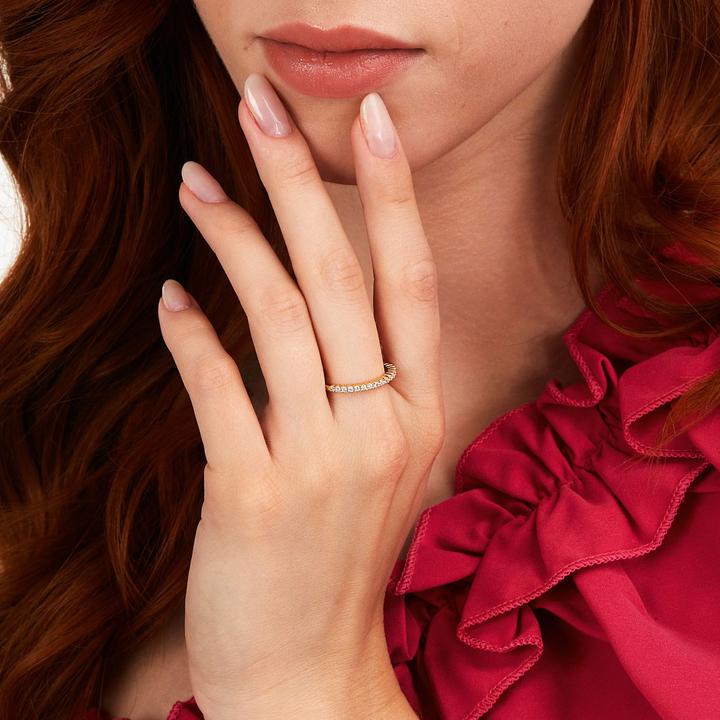 Produktbild La Petite Story Elegant gold-plated ring with zircons Silver LPS03AWV110 - Circuit: 54 mm (54)