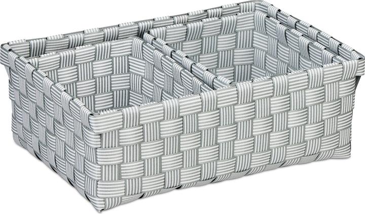 Immagine prodotto Relaxdays 3x cestino portaoggetti (3 x, 31 x 21 x 11 cm)