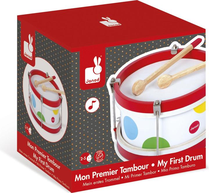 Actual product image Janod Confetti drum (Dutch, English, French, German, Italian, Spanish)