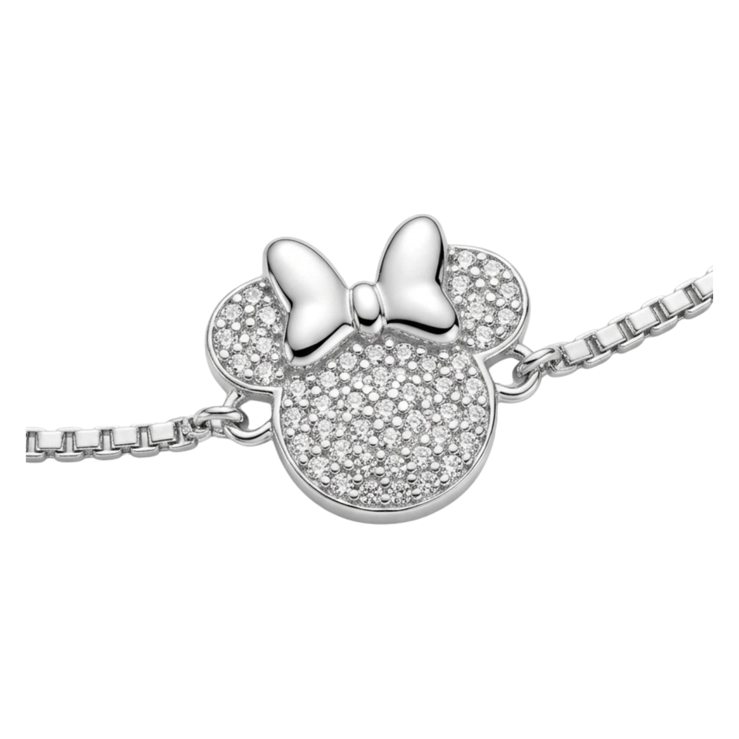 Peers Hardy, Armschmuck, Minnie Mouse Stone Set Charm Friendship Slider Bracelet, (Zirkonia)