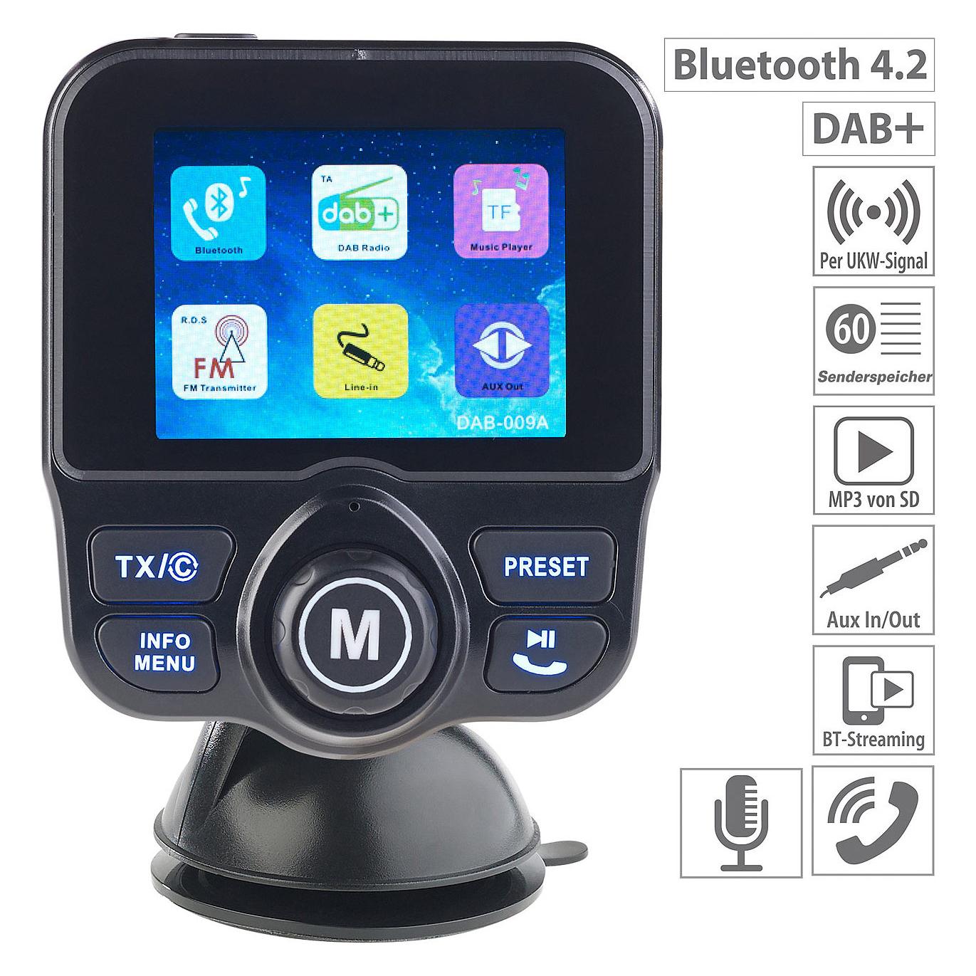 Récepteur DAB+ Auvisio FMX-610.dab - Adaptateur Pour Autoradio Et Radio Maison, Sortie AUX