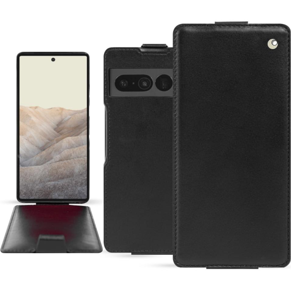 Noreve Lederschutzhülle vertikal (Google Pixel 7 Pro), Smartphone Hülle, Schwarz