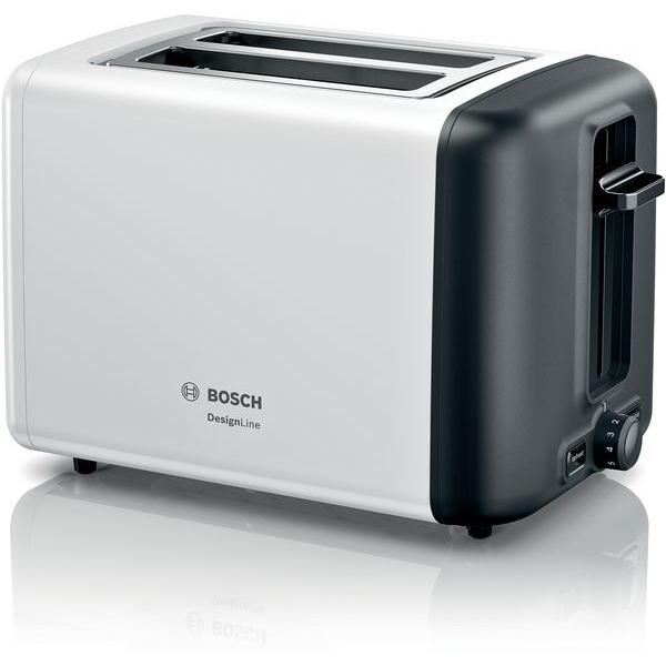 Bosch Hausgeräte TAT3P421 toaster 2 slice(s) Black, White, Toaster, Schwarz, Weiss