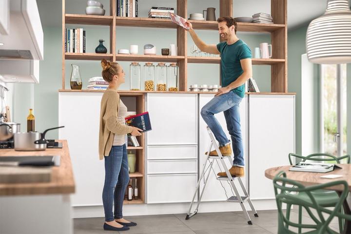 Actual product image Hailo K70 StandardLine, aluminium stepladder, 3 steps (Stepladder, 106 cm)