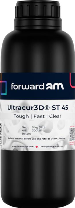 Forward AM BASF Ultracur3D Tough UV Resin ST 4500 - 5 kg - Clear (Transparent, 5000 g)