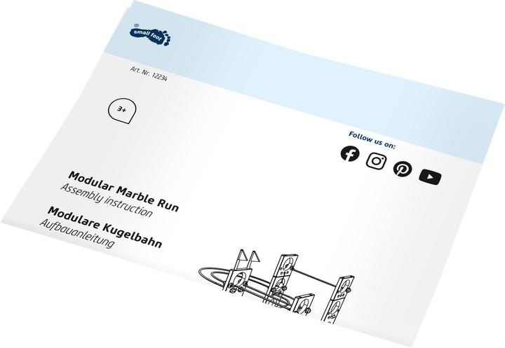 Actual product image small foot Modular ball track
