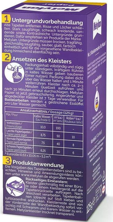 Produktbild Metylan Tapetenkleister (125 g, 1000 ml)