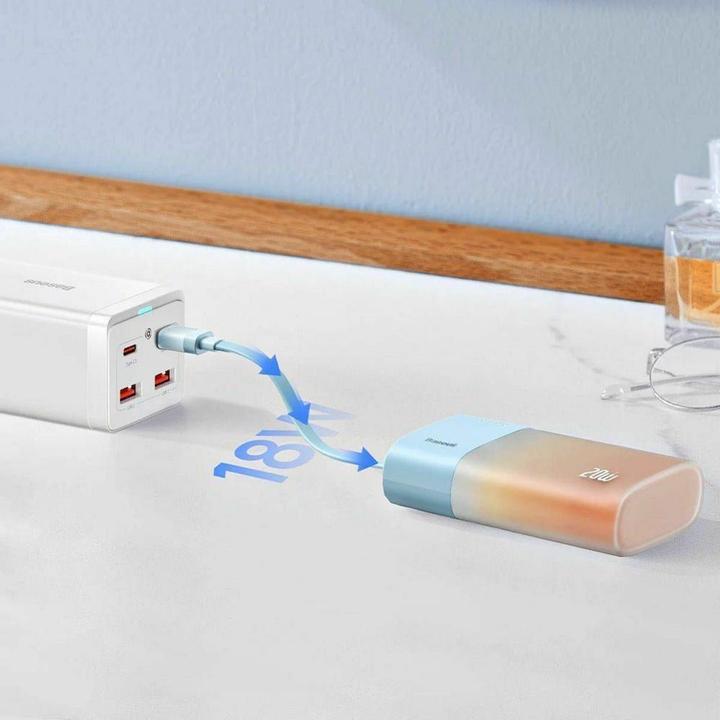 Immagine prodotto Baseus Popsicle 5200mAh 20W Powerbank with Built-in Lightning Cable (+ White Simple USB-C - U (5200 mAh, 20 W, 20 Wh)