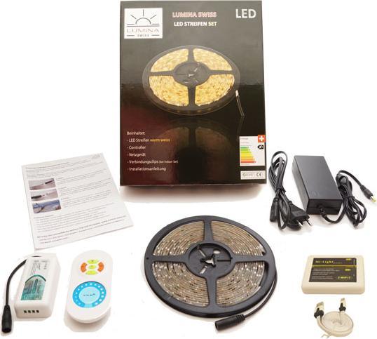 Image du produit Lumina Swiss Kit de bande LED 5m HD chaude Indoor Smartphone (Blanc chaud, 500 cm, Intérieur)