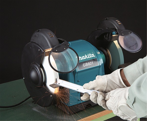 Actual product image Makita GB801 (Bench grinder, 550 W)