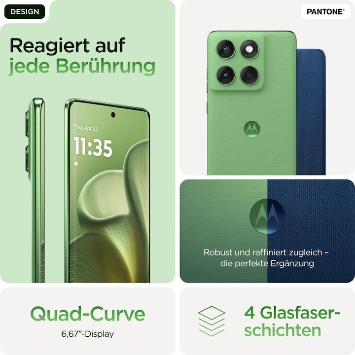 Immagine prodotto Motorola Bordo 60 (512 GB, Pantone Shamrock, 6.67", Doppia SIM, 50 Mpx, 5G)