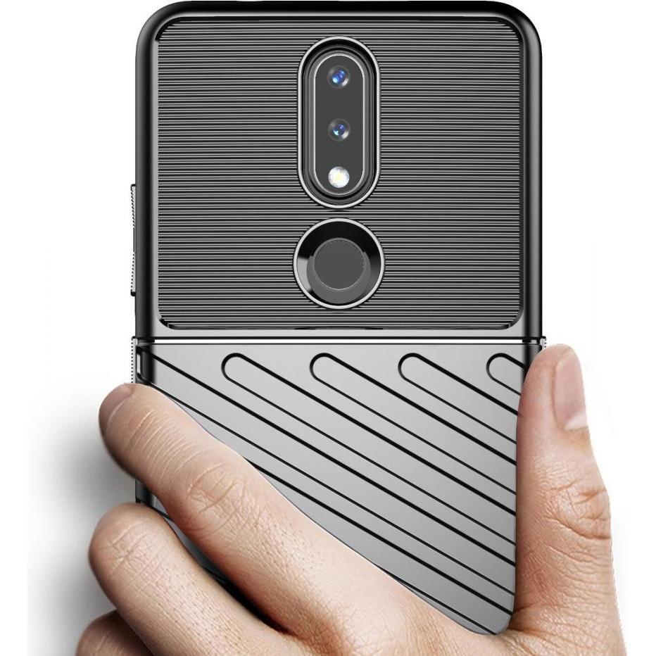 Thumbnail - Screenguard Nokia 2.4 SpaceCase Impact-Resistant Hülle (Nokia 2.4), Smartphone Hülle, Schwarz