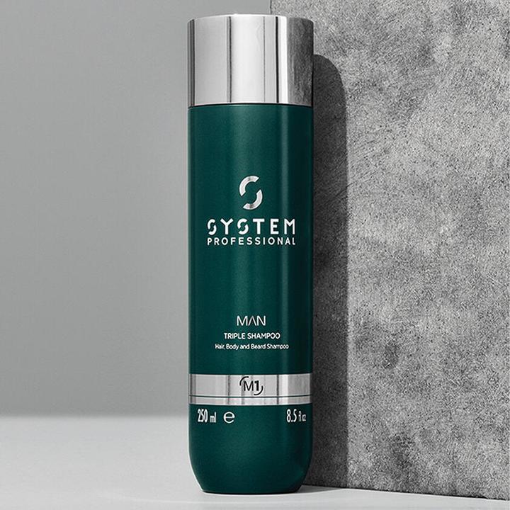 Immagine prodotto System Professional Uomo - Shampoo triplo (250 ml, Shampoo liquido)