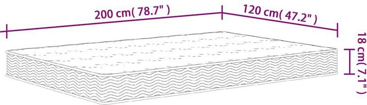 Produktbild vidaXL Bonnell-Federkern-Matratze (120 x 200 cm)