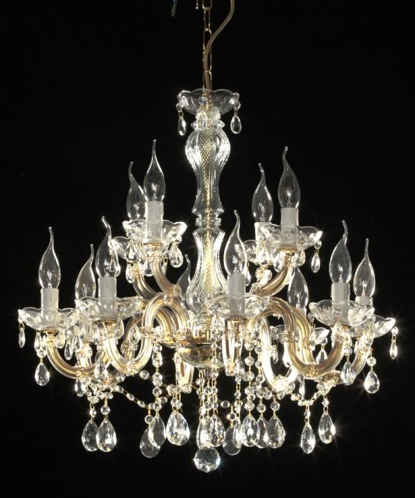 TL Venezianischer Kronleuchter 12flg Ø60cm, messing (60 cm)