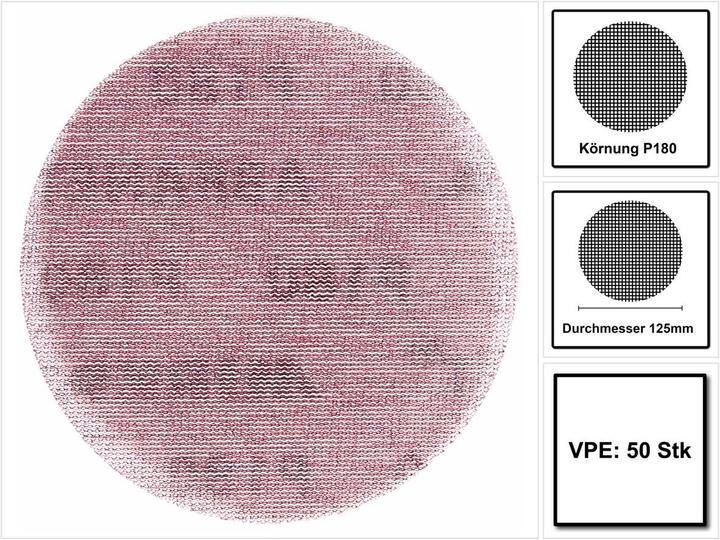 Actual product image Mirka ABRANET Grip grinding wheels 125mm P180 50 pcs ( 5423205018 ) (P180)