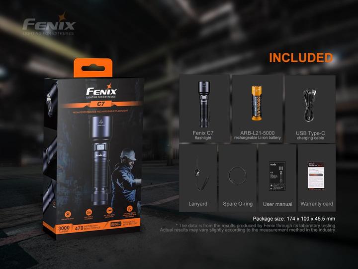 Actual product image Fenix C7 (14.90 cm, 3000 lm)