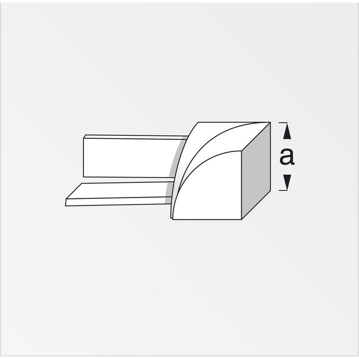 Actual product image Alfer Quarter circle inside corner ABS (95 mm)