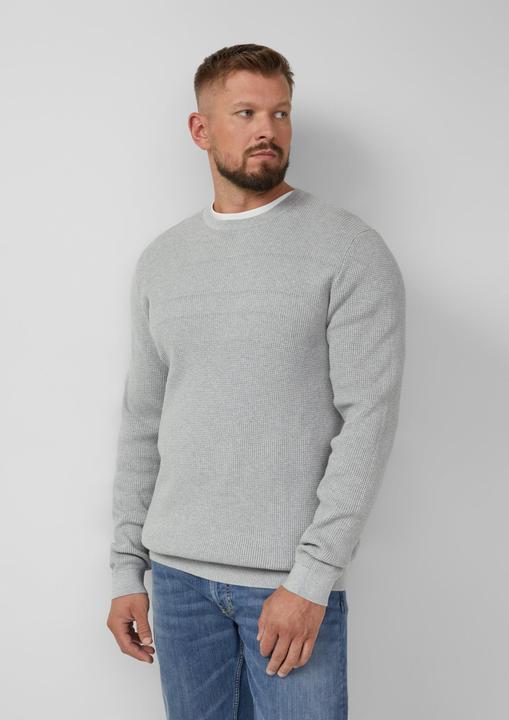 Produktbild s.Oliver Strickpullover Strukturmix-Pullover aus reiner Baumwolle (XXL)